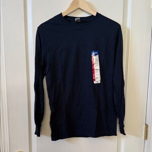 Gildan Men's Deep Blue Long Sleeve Tee